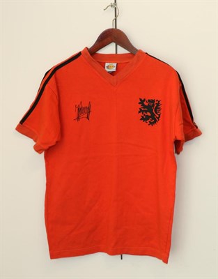 Lot 3042 - Netherlands No.14 Signed Shirt signed by Johan Cruyff at the Alfred Dunhill Links Championship...