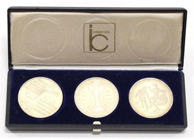 Lot 3047 - World Cup 1974 West Germany Commemorative Coins an unissued set of three (i) depicting the...