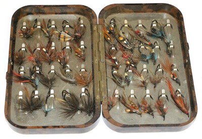 Lot 3062 - A Hardy Large Bakelite 'Neroda' Fly Box, containing a collection of salmon flies