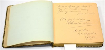 Lot 3121 - An Autograph Book Containing Signatures and Photographs, with list, including Winston...