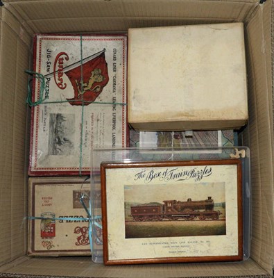 Lot 3138 - Various Jigsaws including Dominie Sampson 'The Box Of Trains' with two double sided puzzles...