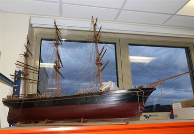 Lot 3143 - Model Clipper 'Lightning' full rigged three-masted vessel, the prototype was in service between...