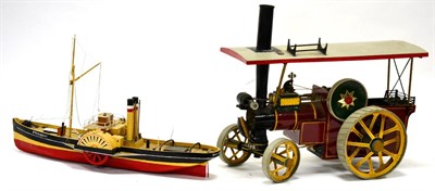 Lot 3146 - Scratchbuilt Model Of Steam Paddleship 'President' of the type used in Leith, wood construction and