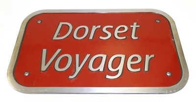 Lot 3168 - Virgin Trains 'Dorset Voyager' Aluminium Plate 24.5x15"; 62x38cm