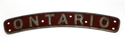 Lot 3169 - A Steel Locomotive Nameplate ONTARIO Jubilee class, probably a reproduction