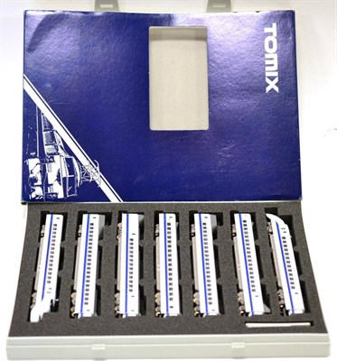 Lot 3184 - Tomix N Gauge 92639 Bullet Train Series 300 Set with seven cars in plastic case (E box E)