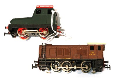 Lot 3202 - Rivarossi/Trix HO Gauge Two Locomotives 0-6-0 FVS V36 257 Diesel (G, some chipping) and 0-4-0...