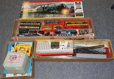 Lot 3223 - Hornby OO Gauge R1039 Flying Scotsman Set (E box G-E) various Triang/Hornby locomotives and rolling