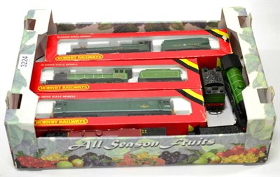 Lot 3224 - Hornby Railways OO Gauge Locomotives R761 Kneller Hall, R866 B12 LNER 8509, Class 25 Diesel BR...