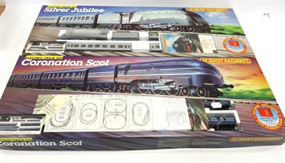 Lot 3228 - Hornby Railways OO Gauge Two Gift Sets R836 Coronation Scot and R837 Silver Jubilee (both E...