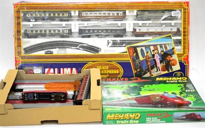 Lot 3230 - Lima HO Gauge Orient Express Set with SNCF BB 9288 locomotive (E box G-F); Mehano Thalys set (E box