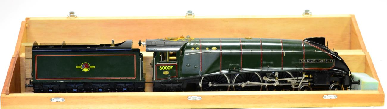 Lot 3274 - Aster Gauge 1 Live Steam A4 Class Locomotive Sir Nigel Gresley BR 60007 (G-E, rusting to top of...