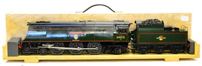 Lot 3275 - Aster Gauge 1 Live Steam West Country Class Locomotive Exmouth BR 34105 (E, in carry case)