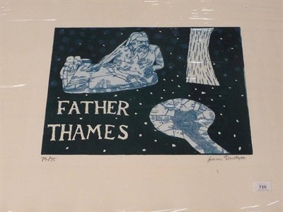 Lot 720 - After Julian Trevelyan (1910-1988) "Father Thames" Signed in pencil and numbered 72/75,...