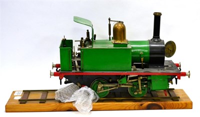 Lot 3283 - Kit/Scratch Built 3 3/4"; Gauge Live Steam 0-4-0T Locomotive course scale, finished in green,...