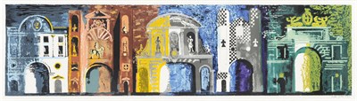 Lot 721 - John Piper C.H. (1903-1992) "Five Gates of London" Signed in pencil, numbered 89/100, coloured...