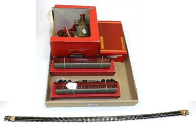 Lot 3296 - Mamod SE1a Stationary Steam Engine (G-E box F-G) together with two Hornby Dublo Suburban...