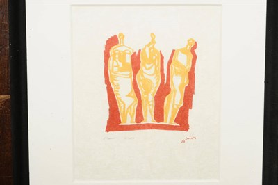 Lot 722 - Henry Spencer Moore O.M., C.H., F.B.A. (1898-1986) "Three Standing Figures" Signed in pencil,...