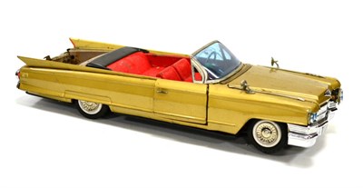 Lot 3300 - Bandai Golden Cadillac battery operated 17";, 43cm (F-G, battery box rusted, lacks boot lid, box F