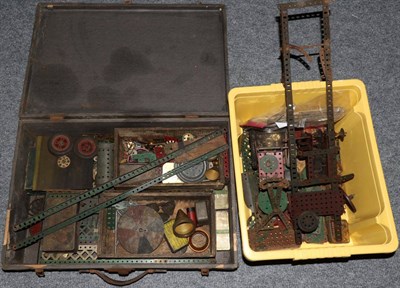 Lot 3314 - Meccano A Collection Of Mostly Pre-War Parts (a.f)