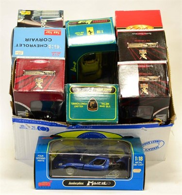 Lot 3328 - 1:18 Scale Diecast a collection of 22 assorted models by Burago, Maisto and others (generally E...