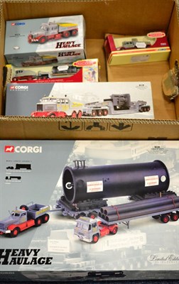 Lot 3342 - Corgi Heavy Haulage 31014 Sunter Brothers Guy Invincible With Pipe Load And Diamond T With...