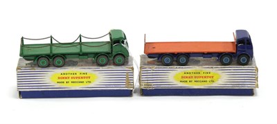 Lot 3363 - Dinky 905 2nd Foden Chain Lorry green (E-G box F-G) 903 2nd Foden flat with tailboard...