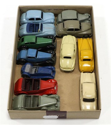 Lot 3368 - Dinky Cars Austin Somerset, Austin Atlantic, 36d Rover, 36b Bentley, Jaguar, Armstrong...