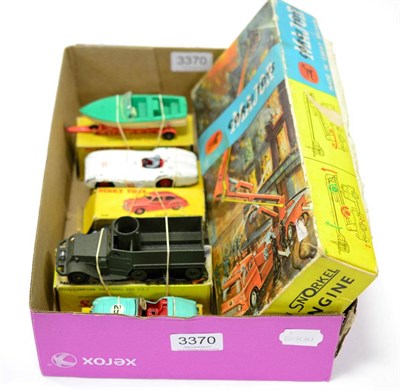 Lot 3370 - Dinky Four Models 111 TR2 (G, lacks figure, box F) 237 Mercedes, 40j Austin Somerset (both F...