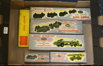 Lot 3374 - Dinky Military Gift Set 699 Military Vehicles (I), 698 Gift Set 698 Tank transporter and tank,...