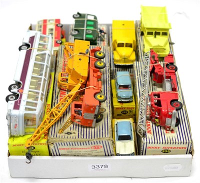 Lot 3378 - Dinky Various Models 952 Vega Major coach, 972 Coles crane, 959 Turntable fire escape, 965...