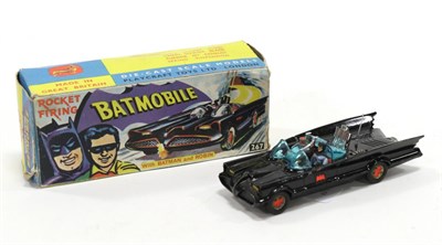 Lot 3382 - Corgi 267 Batmobile in original display box with instructions, leaflet and missiles on sprue (E box