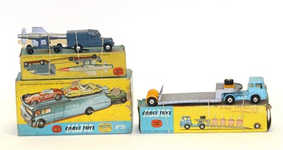 Lot 3385 - Corgi Gift Set No.16 Ecurie Ecosse Car Transporter And Three Racing Cars (G-E box G-F, cars...