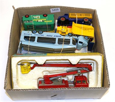 Lot 3405 - Various Diecast Dinky 582 Car transporter, light blue cab, 531 Comet lorry blue/yellow; Corgi...