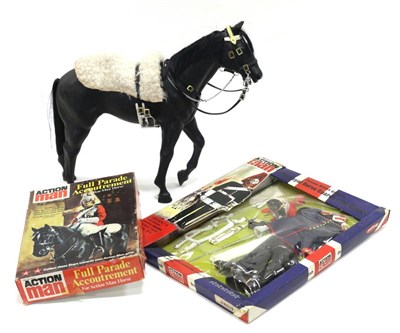 Lot 3418 - Palitoy Action Man Full Parade Accoutrement (parts in bags inside box, box G-F) Royal Horse...