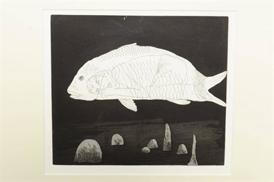 Lot 734 - David Hockney (b.1937)  "The Boy Hidden in a Fish" From an edition of 100, black and white...