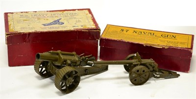 Lot 3440 - Britain No.2 18in Heavy Howitzer with metal shells and 1264 4.7 Naval Gun (both G boxes F-G)...