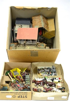 Lot 3444 - Britains And Others A Collection Of Assorted Figures And Other Items including Horse and cart,...