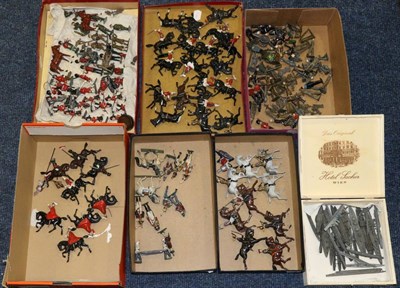 Lot 3446 - Britains And Others a collection of assorted loose figure including cavalry, Royal Marines, mounted