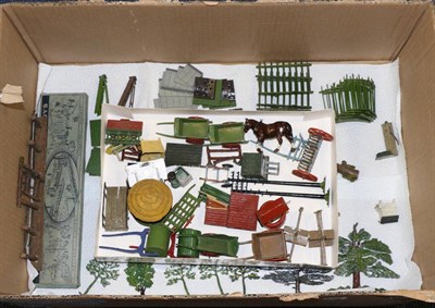 Lot 3447 - Britains And Others A Collection Of Assorted Scenery And Other Items including fencing, trees,...