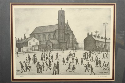 Lot 746 - After Laurence Stephen Lowry R.A. (1887-1976) "St. Mary's, Berwick" Signed in pencil, with the...