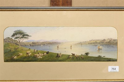 Lot 754 - Joseph Josiah Dodd (1810-1894) "View from Venal Park looking to the Rival Mountains" Signed and...