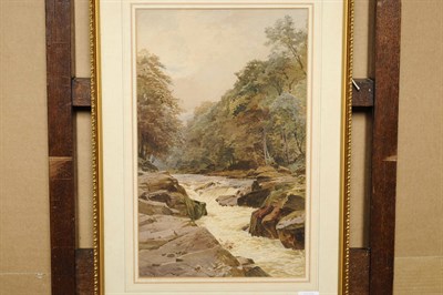 Lot 769 - Harry Sutton Palmer R.I. (1854-1933) "The Strid at Bolton Abbey" Signed and dated (18)80, also...