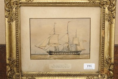 Lot 771 - John Ward of Hull (1798-1849) "The Wanderer of Hull from Calcutta, taking a Pilot off Spurn,...