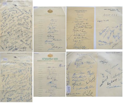 Lot 3006 - Australia XI Coronation Tour 1953 (Cricket) Official Autograph Sheet with 17 signatures...