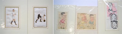 Lot 3038 - Two Original Sketches By Shimwell Potts Leeds United and JC White/Somerset/F E Greenwood Yorkshire