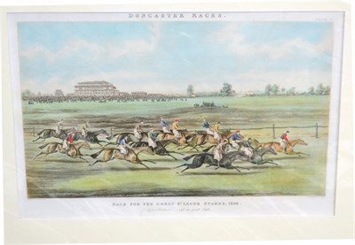 Lot 3046 - Doncaster Races - Race For The Great St Leger Stakes 1836 Print engraved by J Harris, published May