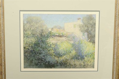 Lot 785 - French School (20th/21st century contemporary) Garden with Buildings Nearby Indistinctly signed and