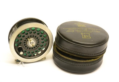 Lot 3070 - A Hardy 3 2/8inch Alloy 'Sunbeam No.5/6' Fly Reel, with line, spare spool, in zip case