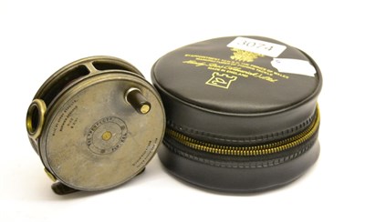 Lot 3074 - A Hardy 3 3/8inch Alloy 'The Perfect' Fly Reel, Duplicated Mk.II, with slim black handle,...